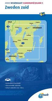 Anwb Wegenkaart Scandinavië/Ijsland 5. Zweden-Zuid - Anwb Wegenkaart