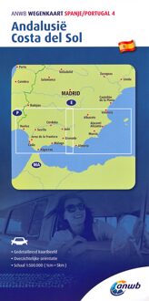 Anwb Wegenkaart Spanje/Portugal 4. Andalusië/Costa Del Sol - Anwb Wegenkaart
