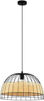 Anwick Hanglamp - E27 - Ø 50 cm - Zwart/Natuur