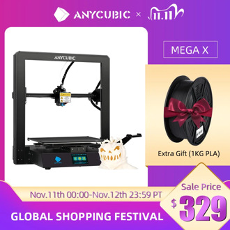 Anycubic 3D printer Mega-X 300*300*305mm Printers Mega X Large Printing Size MeanwellPower Supply 3d Impressora