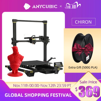 ANYCUBIC Chiron New 3D Printer kit Plus Size Large Ultrabase Extruder Screen Dual Z Axisolor Updated Impresora 3d Drucker