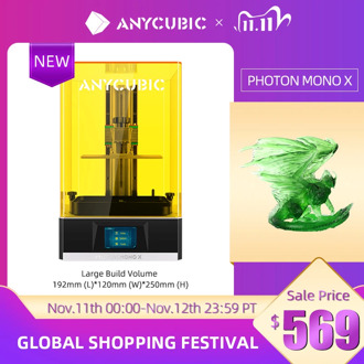 ANYCUBIC Photon Mono X 8.9″ 4K LCD 3D Printer UV Resin Printers High Speed 3D Printing 192*120*250mm 3D Printer