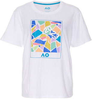 AO Dated Mosaic T-shirt Dames wit - XS,S,M,L,XL