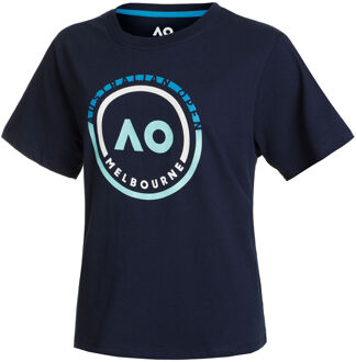 AO Round Logo T-shirt Dames donkerblauw - XS,S,M,L,XL
