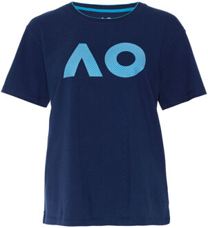 AO Stack Print Core Logo T-shirt Dames donkerblauw - M