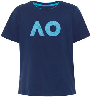 AO Stack Print Core Logo T-shirt Meisjes donkerblauw - 122
