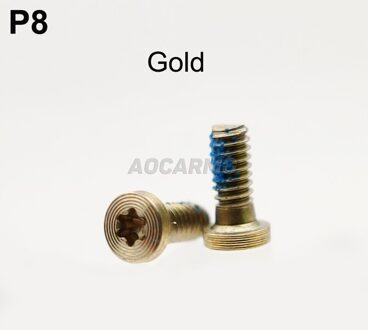 Aocarmo 2 Stks/partij Silver / Gold / Black Bottom Dock Schroeven Behuizing Schroef Vervanging Voor Huawei P8 Ascend P8, grace, GRA-UL10 2 x goud