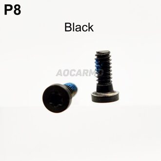 Aocarmo 2 Stks/partij Silver / Gold / Black Bottom Dock Schroeven Behuizing Schroef Vervanging Voor Huawei P8 Ascend P8, grace, GRA-UL10 2 x zwart