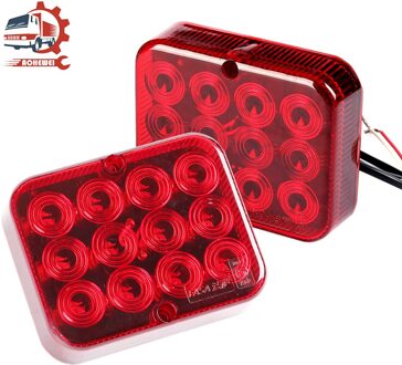 Aohewei 1 Paar Waterdichte Trailer Mistlampen Voor Truck Boot Caravan Rijden Staart Achter Lampen Veiligheidswaarschuwing Lantaarn 12 Led chips