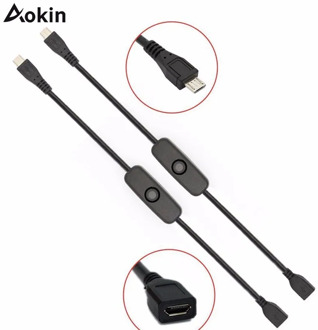 Aokin For Raspberry PI 3 Power Extension Cable USB Cable With ON/OFF Switch Power Control Toggle for Pi 3 Model B+/ B/2/Zero/w