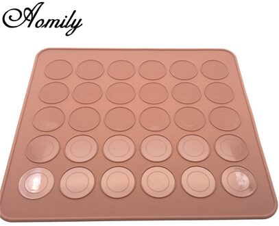 Aomily 29*26 cm Macaron 30 Cirkels Siliconen Deeg Mat Bakvormen Pastry Oven Pasta Tool Bakplaat Lade Liner Mat Cake Pad