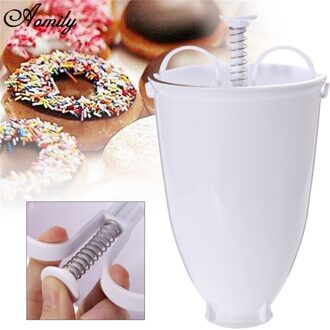Aomily Doughnut Maker Plastic Beslag Bakken Decorating Gereedschap Dispenser DIY Donut Cookies Gereedschap Tart Maken Keuken Bakvormen