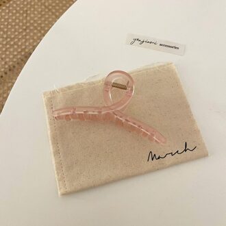 Aomu Lente Zomer Eenvoudige Snoep Kleur Acryl Transparant Frosted Haar Klauw Voor Vrouwen Haar Clips Accessoires Hoofddeksels B