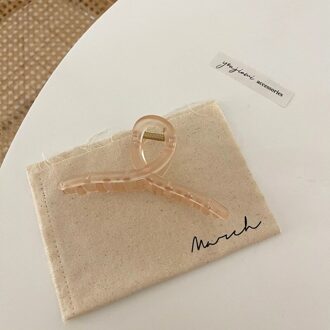 Aomu Lente Zomer Eenvoudige Snoep Kleur Acryl Transparant Frosted Haar Klauw Voor Vrouwen Haar Clips Accessoires Hoofddeksels