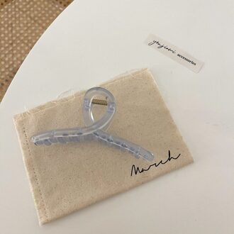 Aomu Lente Zomer Eenvoudige Snoep Kleur Acryl Transparant Frosted Haar Klauw Voor Vrouwen Haar Clips Accessoires Hoofddeksels