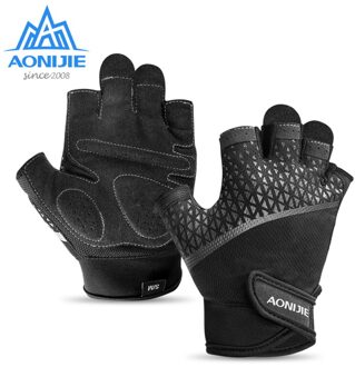 AONIJIE Running Jogging Wandelen Fietsen Half Vinger Handschoenen Mannen Vrouwen Sport Fiets Handschoenen Anti Slip Pad Motorfiets MTB Road