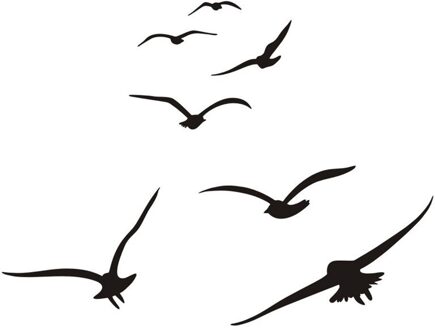 Aooyou Meeuw Muurstickers Mobiele Creatieve Muur Aangebracht Met Decoratieve Muur Raamdecoratie Muursticker A78