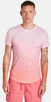 Aop T-shirts Heren - Oranje - Maat S - Katoen Jersey Orange