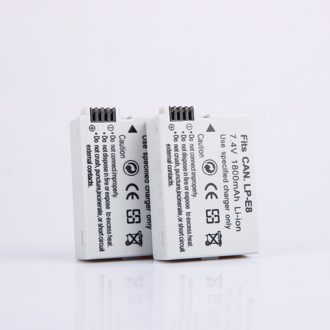 AOPULY 2 Pcs LP-E8 batterij bateria LP-E8 lp e8 Voor Canon 550D 600D 650D 700D X4 X5 X6i X7i t2i T3i T4i T5i DSLR Camera