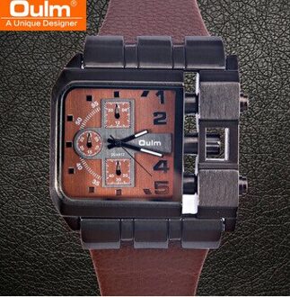 Aoulm/3364 Toevallige Enkele Beweging Riem Horloge Export Quartz Horloge oranje