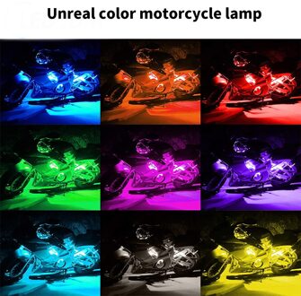 Aozbz 2 In 1 Multicolor Motorfiets Omgevingslicht Flexibele Lint Muziek Effecten Bar Bluetooth Led Strip Verlichting App Controle