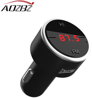 Aozbz Bluetooth Carkit Muziekspeler Draaibaar Fm-zender Modulator 3.1A Dual Usb Auto-oplader Ondersteuning U Disk Play & voltmete