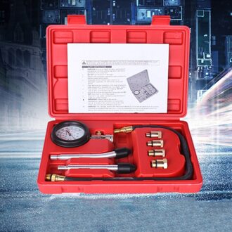 Aozbz Motorfiets Manometer Adapter Compressie Tester Manometer Tester Kit Motor Auto Benzine Gas Motor Cilinder