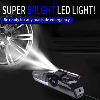 AP68-4-In-1 Auto Handheld Stofzuiger Met Digitale Tire Inflator Pomp Manometer Led Licht Auto Stofzuiger