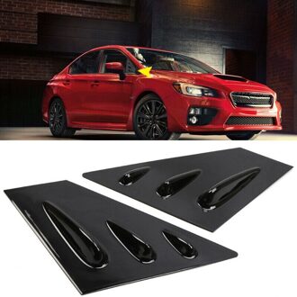 AP68-Car Abs Gloss Black Side Window Louvre Cover Trim Voor Subaru Wrx Sti