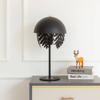 Aparas tafellamp bladlook, zwart-goud zwart, goud