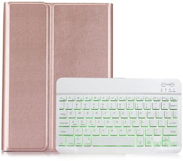 Aparte Draadloze Toetsenbord Met Kleurrijke Backlight En Lange Levensduur Batterij Voor Lenovo Tab M10 TB-X605F 10.1in roos goud