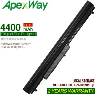 Apexway 4400 Mah 14.4V Zwarte Laptop Batterij LA04 Voor 4400 Mah 8 Cellen Hp Pavilion 350 G1 G6G36PA G14-A006TX 15-N233SL LA04DF