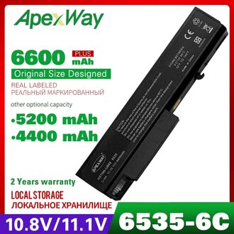 Apexway Batterij Voor Hp Elitebook 6930 P 8440 P 6535b Probook 6450b 6555b 6550b 6440b 6445b 6540b 6545b 458640-542 586031-001 5200mAh