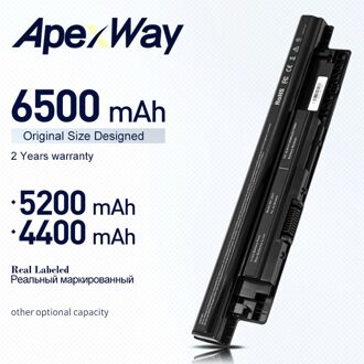 Apexway Laptop Batterij Voor Dell Inspiron 17R 5721 14R 5421 MR90Y N121Y G019Y G35K4 X29KD T1G4M V1YJ7 MK1R0 9K1VP DJ9W6 6500 mah