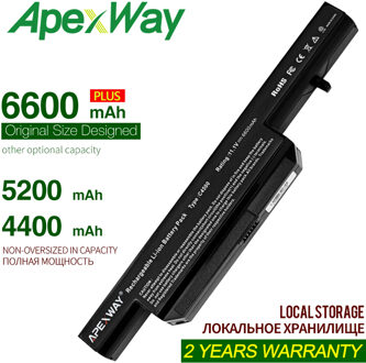 ApexWay11.1v 6 Cellen Laptop Batterij Voor Clevo C4500 C4500Q C4501 C4505 W150 C4500BAT-6 6-87-C480S-4P4 C4500BAT 6 KB15030 W150ER 4400 MAh