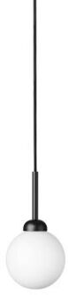 Apiales 1 Hanglamp - Zwart - Opaal