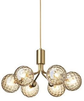 Apiales 6 Hanglamp - Messing - Goud glas
