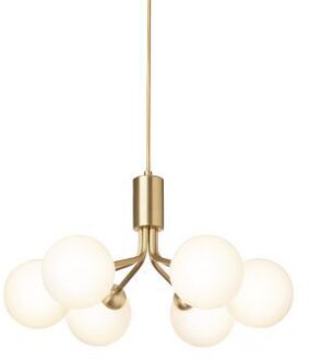 Apiales 6 Hanglamp - Messing - Opaal Goud