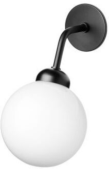 Apiales Bedrade Wandlamp - Zwart - Opaal