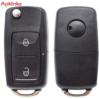 Apktnka Auto Afstandsbediening Sleutelhanger Case Shell Voor Vw Golf Bora Lupo Passat Polo Transporter Sharan Vos 2 Knoppen Geen blade 2003 2004 2005