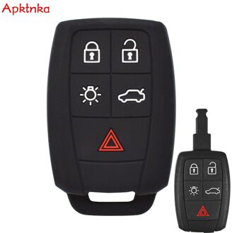 Apktnka Siliconen Autosleutel Case Voor Volvo XC90 C70 S60 D5 Cover Keyless Remote Fob Shell Skin Sleutelring houder Protector