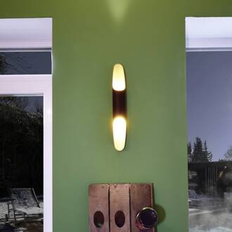 Apodis LED wandlamp, zwart/goud, hoogte 50 cm, metaal dimbaar zwart, goud