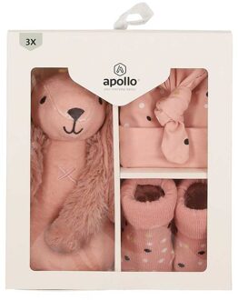 Apollo Baby giftbox konijn kraamcadeau Roze - One size