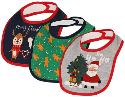 Apollo Baby kerstsokken + slabbetje set kerst print Veelkleurig - One size