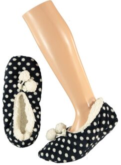 Apollo Ballerina pantoffels - navy - stippen - maat 40-42 - dames - sloffen - damessloffen - 40/42