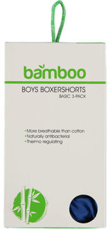 Apollo Bamboe boxershorts jongens 3-pack zwart blauw rood Veelkleurig - 110/116
