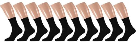 Apollo basic herensokken - zwart - 10x paar - voordeelpak - katoen/polyester