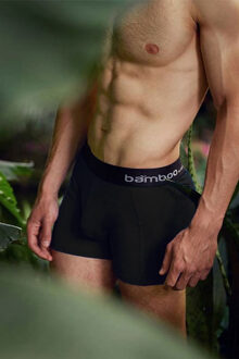Apollo Boxershorts Heren Bamboo Basic Zwart 4-pack-M