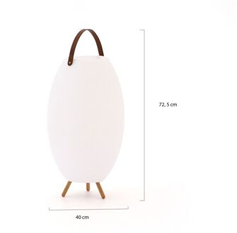 Apollo buitenlamp led oplaadbaar dimbaar ø 40cm (h: 72,5cm) - Laagste prijsgarantie! Wit