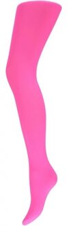 Apollo Carnaval verkleed panty voor dames - fluor roze - 60 denier - microfibre - kousen